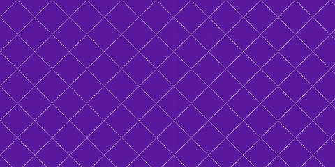 Obraz premium Quilted Diamond Pattern – White Dotted Grid on Deep Purple Background, Seamless Texture