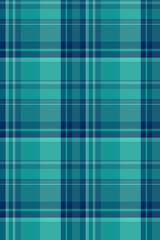 Fototapeta premium Serene teal and navy plaid pattern. Perfect for textile design, website backgrounds, or fashion projects. This repeating texture offers a calming visual rhythm and sophisticated style.