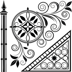 fleur de lis in vintage style © khurshia