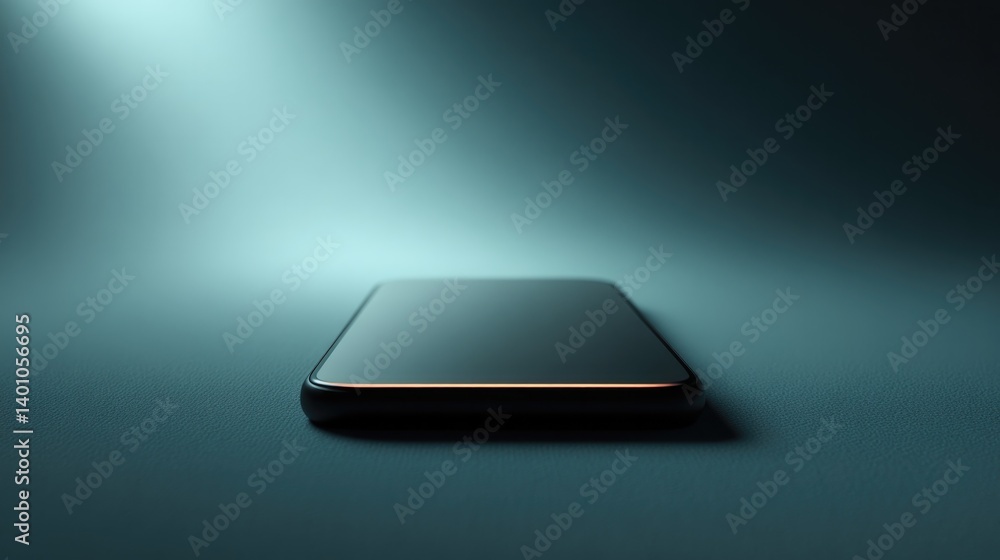 Aufkleber minimalistic image depicting concept of digital dependency with smartphone placed creatively providi
