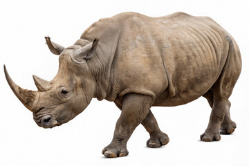 rhino isolated on white