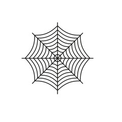 Minimal Spider Web vector Illustration – Creepy Web Graphic for  Decor