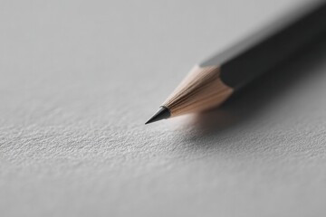 single pencil and eraser lie diagonally on blank sketchpad inviting creative ideas with ample copy space