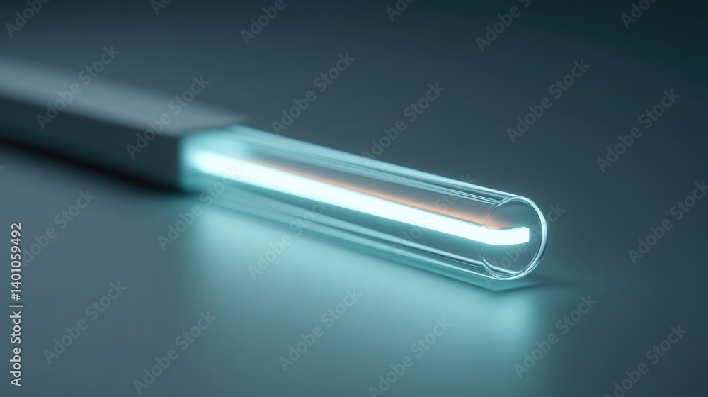 Poster sleek minimalistic diagnostic device set against uncluttered background highlights precision and inn