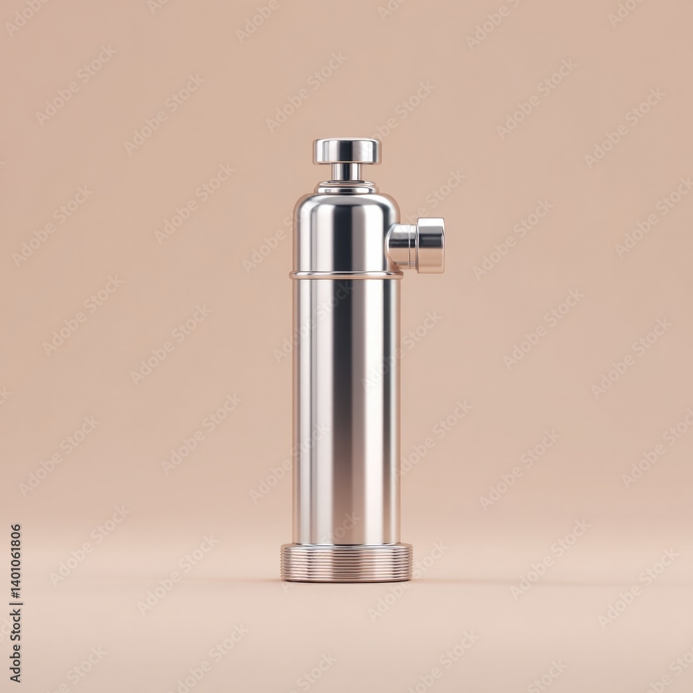 Aufkleber capture minimalist image of single water filtration system set against plain background focus on sho