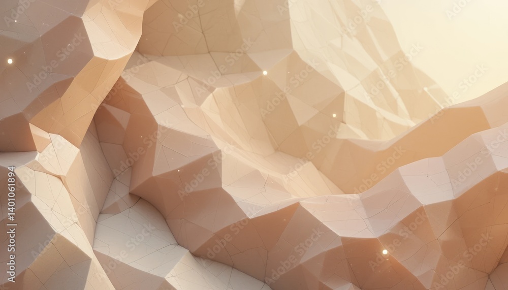 Poster abstract digital art exploration virtual space 3d rendered composition calm environment wide perspec