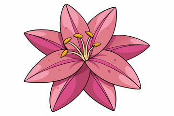 A Flower vector art in illustration on white background