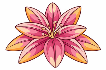 A Flower vector art in illustration on white background