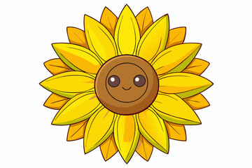 Fototapeta premium sunflower isolated on white background