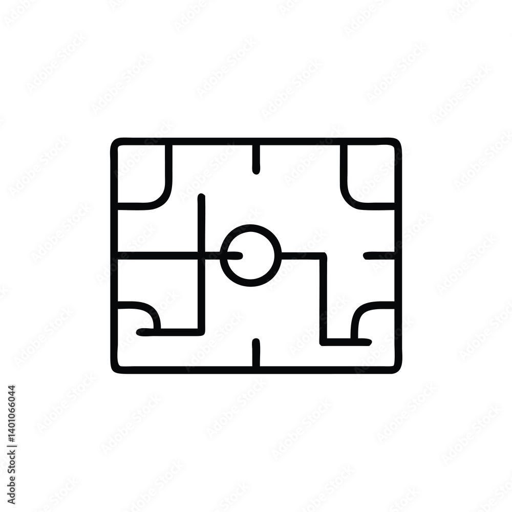 Poster abstract circuit board design vector icon electronic component outline