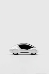 minimalistic design concept of futuristic urban transport against simple backdrop