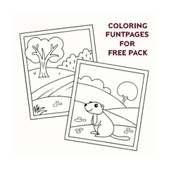 drawing of a family coloring book page vector illustration
