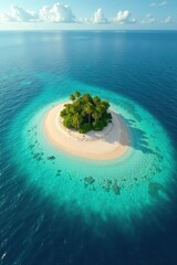 Small sandy island, sparse vegetation, shallows visible , sparse, geography