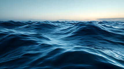 Vast Ocean Waves at Sunset