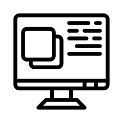 desktop line icon
