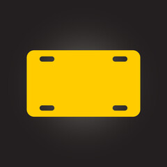 License plate trendy icon moral abstract vector illustration colorful artwork beautiful design