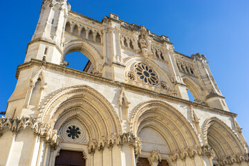 Stunning Facade of Cuenca Cathedral on a Sunny Day