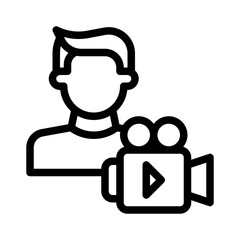 content creation line icon