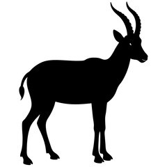 Obraz premium AI Generated Addax Vector Silhouette Isolate White Background