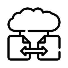 data transfer line icon