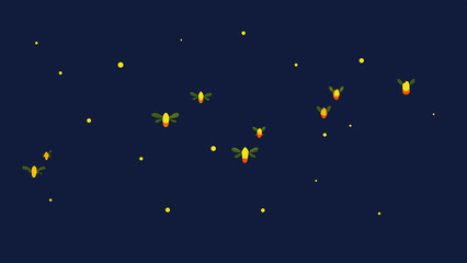 Fototapeta premium Fireflies Spelling Out Messages in the Sky