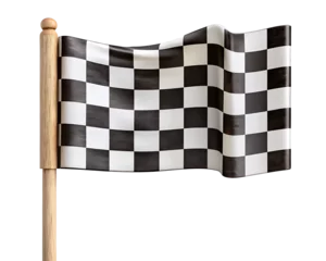 Fototapete Rund checkered flag on white background © tanzinaakter