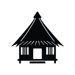 hut silhouette art