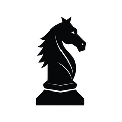 the chess knight silhouette art