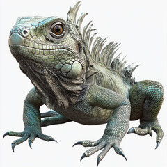 Obraz premium iguana on a white background