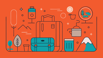 Monoline Travel Essentials Flat Lay