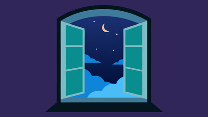 Open Window Looking Out to Fantasy World