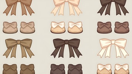 Cute Bow Shoes Pattern