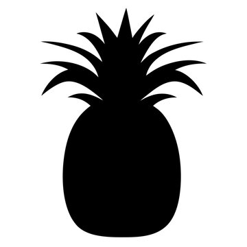Stylish pineapple silhouette graphic with a tropical fruit and bold design
