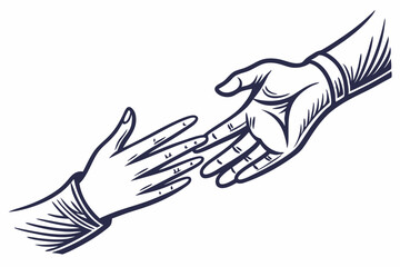 hand shake vector