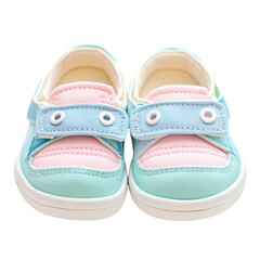 Pastel Baby Shoes on transparent background