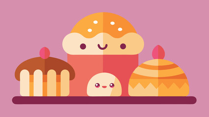 Vector Bakery With Cute Pastries and Breads