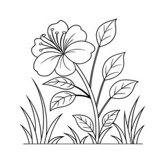 abstract floral background coloring book page vector illustration