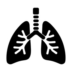 Medical lungs icon representing respiratory system and pulmonary health
