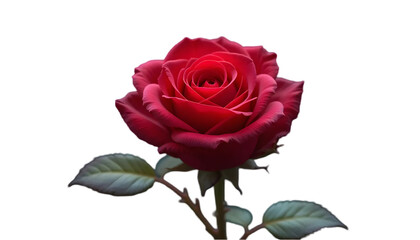 red rose isolated on white background