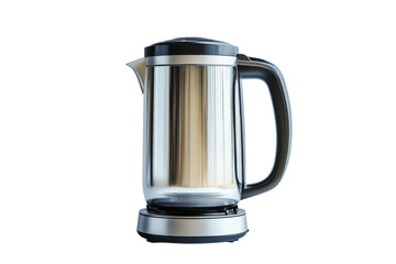 Sleek glass electric kettle modern design perfect for tea or coffee lovers on transparent background