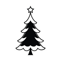 Obraz premium christmas tree vector illustration