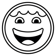  black and white cartoon smiley faces
