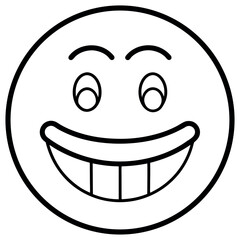 Fototapeta premium black and white cartoon smiley faces