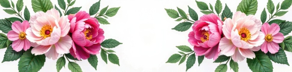 A beautiful floral wreath with peonies, hydrangeas and ferns, greenery, ferns