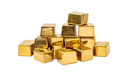 Pile of Shiny Gold Bars Stacked for Wealth and Prosperity Concept