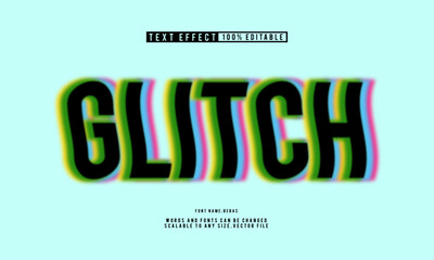 Editable psychedelic glitch text effect in bold font style.