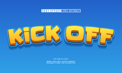 Bold editable kick off text effect for energetic themes.
