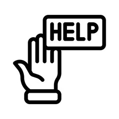helping hands line icon