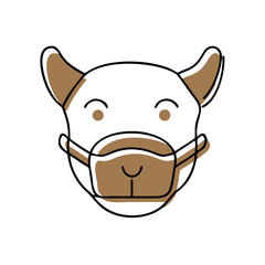 Obraz premium Dog Face with Cheerful Expression 