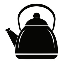 Kettle Silhouette Vector illustration Isolated on transparent background